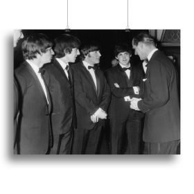The Beatles meet Prince Philip Canvas Print or Poster (Type: Standard Framed Canvas Print, size: Large (24" x 16"))