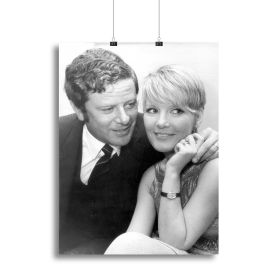 Petula Clark with husband Canvas Print or Poster (Type: Standard Framed Canvas Print, size: Small (12" x 8"))