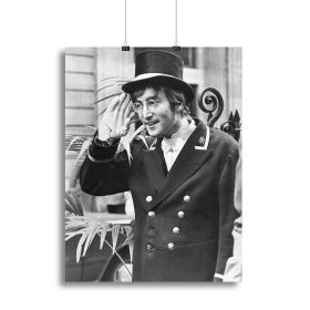 John Lennon dressed as a commissionaire Canvas Print or Poster (Type: Standard Framed Canvas Print, size: Small (12" x 8"))