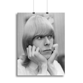 David Bowie with hair Canvas Print or Poster (Type: Standard Framed Canvas Print, size: XX-Large (32" x 24"))