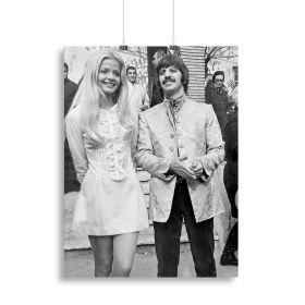 Ringo with actress Ewa Aulin Canvas Print or Poster (Type: Poster Print, size: Small (12" x 8"))