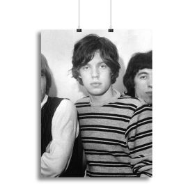 Mick Jagger and mates Canvas Print or Poster (Type: Standard Framed Canvas Print, size: Small (12" x 8"))