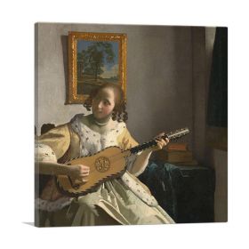 Guitar Player 1670 (Type: Standard Framed Canvas Print, size: 40" x 26" / 100cm x 65cm (approx))