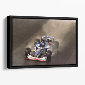 British Grand Prix at Silverstone 1997 Floating Framed Canvas (Color: Black, size: 12" x 8" / 30cm x 20cm (approx))
