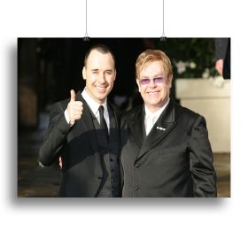 Elton John and David Furnish Canvas Print or Poster (Type: Poster Print, size: Large (24" x 16"))