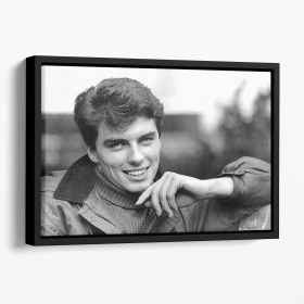 John Barrowman in 1989 Floating Framed Canvas (Color: Black, size: 24" x 16" / 60cm x 40cm (approx))
