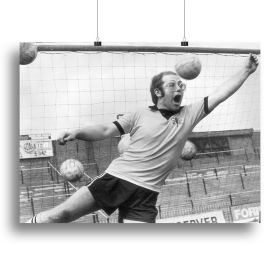 Elton John in goal Canvas Print or Poster (Type: Poster Print, size: 16" x 12" / 42cm x 30cm (approx))