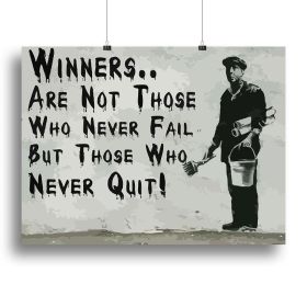 Banksy Winners Are Not Canvas Print or Poster (Type: Poster Print, size: 40" x 26" / 100cm x 65cm (approx))