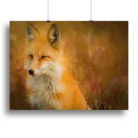 Fox Painting Canvas Print or Poster (Type: Poster Print, size: 40" x 26" / 100cm x 65cm (approx))