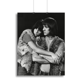 Sonny and Cher hugging Canvas Print or Poster (Type: Standard Framed Canvas Print, size: Small (12" x 8"))