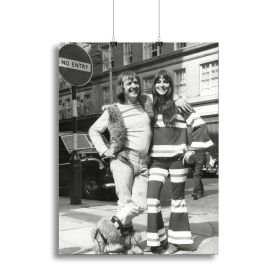 Sonny and Cher street life Canvas Print or Poster (Type: Standard Framed Canvas Print, size: XX-Large (32" x 24"))