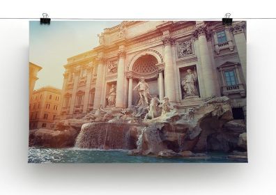 Trevi Fountain in Rome Italy Canvas Print or Poster (Type: Standard Framed Canvas Print, size: 32" x 24" / 80cm x 60cm (approx))