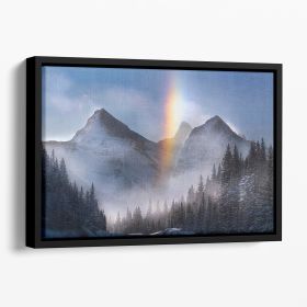 Nature's Dreamscape Floating Framed Canvas (Color: Black, size: 36" x 24" / 90cm x 60cm (approx))