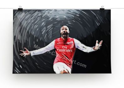 Thierry Henry Canvas Print or Poster (Type: Standard Framed Canvas Print, size: 32" x 24" / 80cm x 60cm (approx))