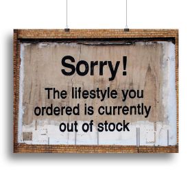 Banksy Life is Beautiful - Version 2 Canvas Print or Poster (Type: Poster Print, size: 28" x 20" / 70cm x 50cm (approx))