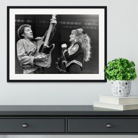 Bruce Springsteen and Patti Scialfa Framed Print (Color: White/No White Edging, size: 48" x 32" / 120cm x 80cm (approx))