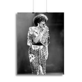 Whitney Houston on stage Canvas Print or Poster (Type: Poster Print, size: 12" x 8" / 30cm x 20cm (approx))