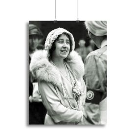 The Queen Mother opening a new hospital extension Canvas Print or Poster (Type: Standard Framed Canvas Print, size: X-Large (28" x 20"))