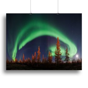 Aurora Polar lights Canvas Print or Poster (Type: Poster Print, size: 40" x 26" / 100cm x 65cm approx)
