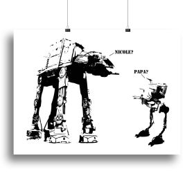 Banksy Atat Canvas Print or Poster (Type: Poster Print, size: 32" x 24" / 80cm x 60cm (approx))