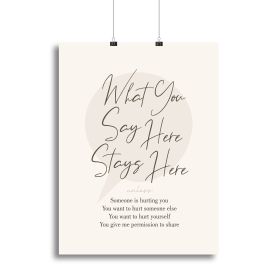 Stays Here Canvas Print or Poster (Type: Poster Print, size: 40" x 26" / 100cm x 65cm approx)