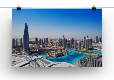 Downtown Dubai Canvas Print or Poster (Type: Standard Framed Canvas Print, size: 12" x 8" / 30cm x 20cm (approx))