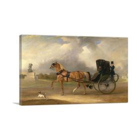 William Massey-Stanley driving his Cabriolet in Hyde Park 1833 (Type: Standard Framed Canvas Print, size: 40" x 26" / 100cm x 65cm (approx))
