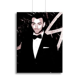 Sam Smith Red Pop Art Canvas Print or Poster (Type: Poster Print, size: X-Large (28" x 20"))