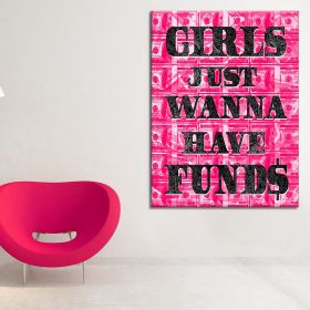 Girls Just Wanna Canvas (Type: Standard Framed Canvas Print, size: 16" x 12")