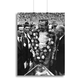 Racing Driver Jim Clark Canvas Print or Poster (Type: Standard Framed Canvas Print, size: 24" x 16" / 60cm x 40cm (approx))
