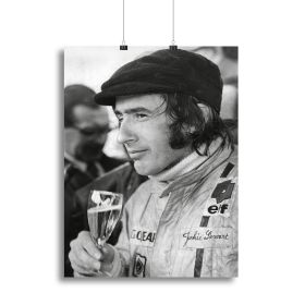 Racing driver Jackie Stewart in 1971 Canvas Print or Poster (Type: Poster Print, size: 12" x 8" / 30cm x 20cm (approx))