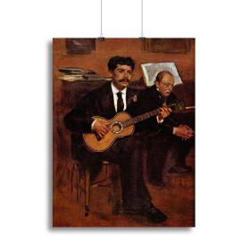 The guitarist Pagans and Monsieur Degas by Degas Canvas Print or Poster (Type: Poster Print, size: 40" x 26" / 100cm x 65cm (approx))